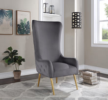 Load image into Gallery viewer, Alexander Grey Velvet Accent Chair
