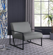 Load image into Gallery viewer, Industry Grey Faux Leather Accent Chair
