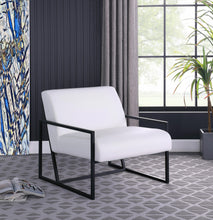 Load image into Gallery viewer, Industry White Faux Leather Accent Chair
