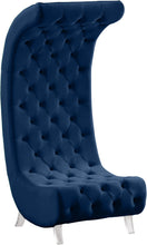 Load image into Gallery viewer, Crescent Navy Velvet Accent Chair image
