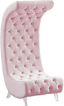 Load image into Gallery viewer, Crescent Pink Velvet Accent Chair image
