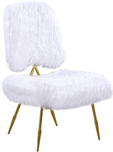 Load image into Gallery viewer, Magnolia White Faux Fur Accent Chair

