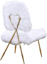 Load image into Gallery viewer, Magnolia White Faux Fur Accent Chair
