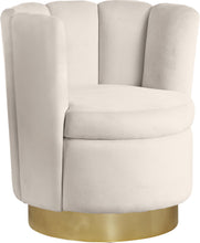 Load image into Gallery viewer, Lily Cream Velvet Accent Chair image
