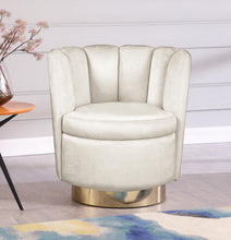 Load image into Gallery viewer, Lily Cream Velvet Accent Chair
