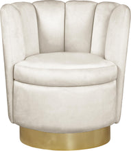 Load image into Gallery viewer, Lily Cream Velvet Accent Chair
