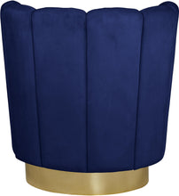 Load image into Gallery viewer, Lily Navy Velvet Accent Chair
