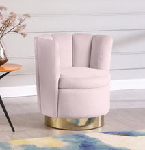 Load image into Gallery viewer, Lily Pink Velvet Accent Chair
