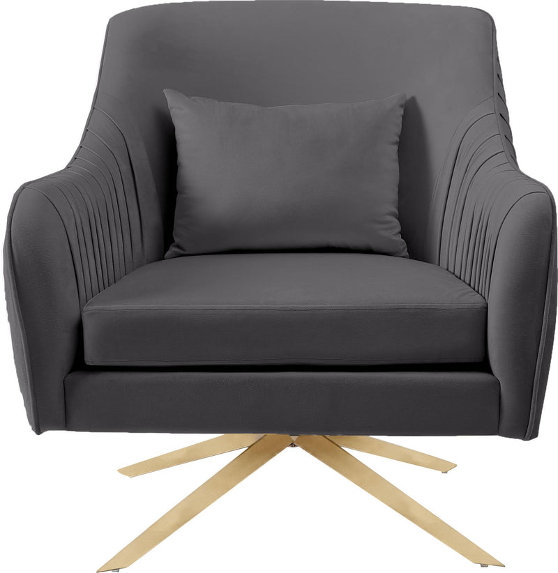 Paloma Grey Velvet Accent Chair