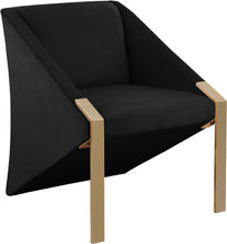 Load image into Gallery viewer, Rivet Black Velvet Accent Chair
