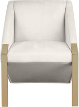 Load image into Gallery viewer, Rivet Cream Velvet Accent Chair
