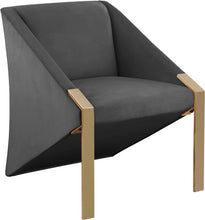 Load image into Gallery viewer, Rivet Grey Velvet Accent Chair image
