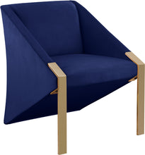 Load image into Gallery viewer, Rivet Navy Velvet Accent Chair image
