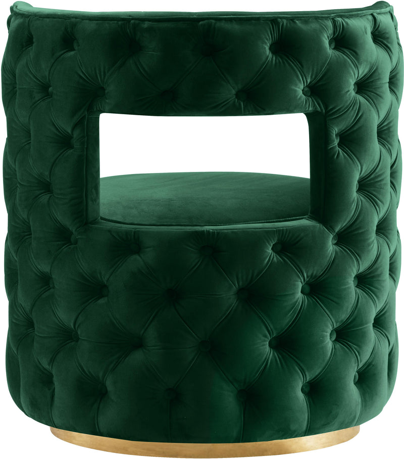 Theo Green Velvet Accent Chair