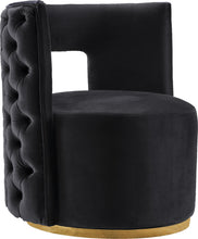 Load image into Gallery viewer, Theo Black Velvet Accent Chair image
