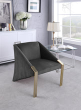 Load image into Gallery viewer, Rivet Grey Velvet Accent Chair
