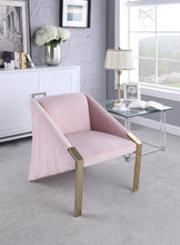 Load image into Gallery viewer, Rivet Pink Velvet Accent Chair

