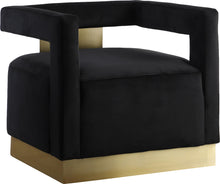Load image into Gallery viewer, Armani Black Velvet Accent Chair image
