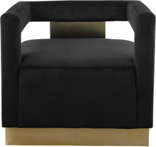 Load image into Gallery viewer, Armani Black Velvet Accent Chair
