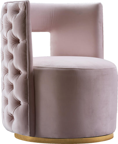 Theo Pink Velvet Accent Chair image