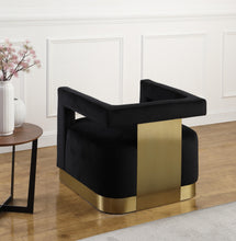 Load image into Gallery viewer, Armani Black Velvet Accent Chair
