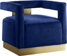 Load image into Gallery viewer, Armani Navy Velvet Accent Chair image
