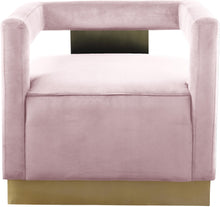 Load image into Gallery viewer, Armani Pink Velvet Accent Chair
