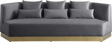 Load image into Gallery viewer, Marquis Grey Velvet Sofa

