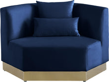 Load image into Gallery viewer, Marquis Navy Velvet Chair
