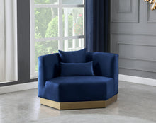 Load image into Gallery viewer, Marquis Navy Velvet Chair
