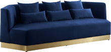 Load image into Gallery viewer, Marquis Navy Velvet Sofa image
