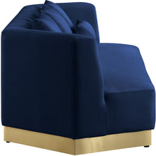 Load image into Gallery viewer, Marquis Navy Velvet Sofa
