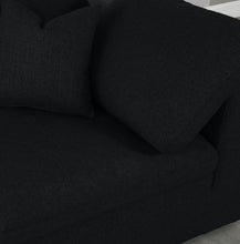 Load image into Gallery viewer, Serene Black Linen Fabric Deluxe Cloud Corner Chair
