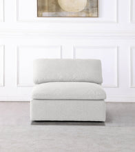 Load image into Gallery viewer, Serene Cream Linen Fabric Deluxe Cloud Armless Chair
