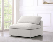 Load image into Gallery viewer, Serene Cream Linen Fabric Deluxe Cloud Armless Chair
