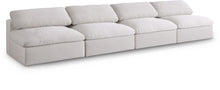 Load image into Gallery viewer, Serene Cream Linen Fabric Deluxe Cloud Modular Armless Sofa
