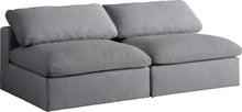 Load image into Gallery viewer, Serene Grey Linen Fabric Deluxe Cloud Modular Armless Sofa
