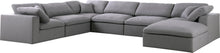 Load image into Gallery viewer, Serene Grey Linen Fabric Deluxe Cloud Modular Sectional
