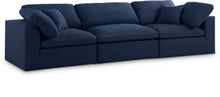 Load image into Gallery viewer, Serene Navy Linen Fabric Deluxe Cloud Modular Sofa image
