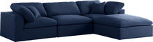 Load image into Gallery viewer, Serene Navy Linen Fabric Deluxe Cloud Modular Sectional image

