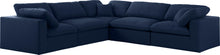 Load image into Gallery viewer, Serene Navy Linen Fabric Deluxe Cloud Modular Sectional

