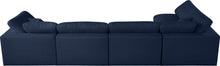 Load image into Gallery viewer, Serene Navy Linen Fabric Deluxe Cloud Modular Sectional
