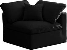 Load image into Gallery viewer, Plush Black Velvet Standard Cloud Modular Corner Chair image
