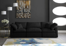 Load image into Gallery viewer, Plush Black Velvet Standard Cloud Modular Sofa
