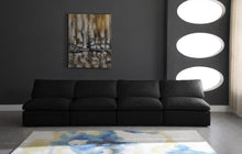 Load image into Gallery viewer, Plush Black Velvet Standard Cloud Modular Sofa
