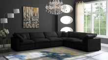 Load image into Gallery viewer, Plush Black Velvet Standard Cloud Modular Sectional

