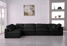 Load image into Gallery viewer, Plush Black Velvet Standard Cloud Modular Sectional
