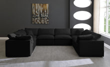 Load image into Gallery viewer, Plush Black Velvet Standard Cloud Modular Sectional
