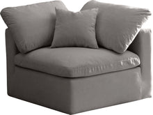 Load image into Gallery viewer, Plush Grey Velvet Standard Cloud Modular Corner Chair image
