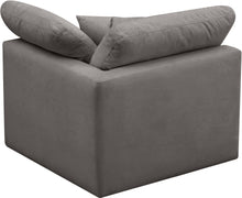 Load image into Gallery viewer, Plush Grey Velvet Standard Cloud Modular Corner Chair
